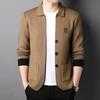 Estilo Igual do Douyin Primavera e Outono 2024 Suéter Cardigan de Tricô Masculino Primavera e Outono Nova Jaqueta Tendência Jaqueta Masculina Entrega