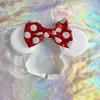 Acessórios de cabelo novos com laço de lantejoulas para crianças, tiara decorativa para parque de diversões, faixa de cabelo elástica ajustável de nylon