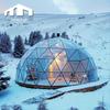 Acampamento de celebridade da internet 8 metros sala de estrelas de vidro totalmente transparente barraca de hotel esférica de acampamento de neve quente fria ao ar livre