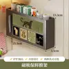 Porta film magnético para la cocina, estante de almacenamiento lateral para el refrigerador, instalación sin taladro con soporte y caja de almacenamiento para pañuelos