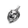Serie de Joyería con Cabeza de Animal Dominante Hip Hop HIPHOP Circonita Rey de la Selva Cabeza de León Acero de Titanio Colgante para Hombre