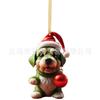 Nuevo 2024 Grinch de Pelo Verde Acrílico Plano Colgante de Decoración Navideña Decoración de Árbol de Navidad