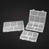 Caja L5-155-L5-260, varias cajas rectangulares transparentes de plástico con 5 compartimentos, caja de almacenamiento con compartimentos multicolor para cuentas de juguete