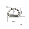 Ventas directas de fábrica hebilla en forma de D accesorios de hardware para maletas hebilla metálica semicircular en forma de D en stock venta al por mayor hebilla en forma de D de aleación transfronteriza