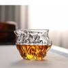 Taza de Servir de Vidrio de Nogal para Uso Doméstico, Taza de Servir de Gran Capacidad para Hospitalidad en la Oficina con Patrón Martillado, Divisor de Té, Juego de Té Kung Fu, Duradero