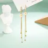 Brincos para mulheres brincos longos com franja peça redonda com raios de sol design de nicho brincos de tarraxa argolas temperamento de celebridade da internet coreana versátil