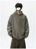 Sudadera con capucha bordada de estrella peso pesado americana para hombre, otoño, manga larga, diseño alto, ropa urbana, sudadera deportiva versátil