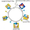 Pulseira do Personagem de Animação Desenho Animado Mais Vendido Europeu e Americano Donald Moda de Nicho Liga de Metal Gotejamento de Óleo Fábrica de Joias Atacado