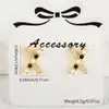 Pendientes de cobre con microincrustaciones de circonita en forma de X, mini, lindos, transfronterizos, pequeños, frescos, versátiles, pendientes de temperamento, regalo de vacaciones