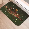 Felpudo de Piso con Reno Navideño y Trineo de Santa, Felpudo para Puerta de Cocina
