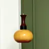 Lámpara Colgante de Restaurante Vintage, Dormitorio, Estudio, Barra de Bar, Balcón, Arte de Madera Nórdico, Lujo Ligero, Cabezal Único, Madera Natural