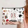 Bolsa de cosméticos de grande capacidade multifuncional bolsa de presente bolsa de doces com letra de desenho animado bolsa de armazenamento com letra impressa bolsa de tecido de poliéster
