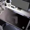 Alfombrilla de ratón para gaming de gradiente negro y gris minimalista, extragrande, con borde de bloqueo, antideslizante, para teclado de computadora de oficina y escritorio de gaming