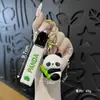 Llavero de panda regordete estilo chino de bambú, lindo colgante de peluche, decoración para bolso, regalo pequeño creativo de moda al por mayor