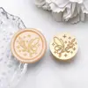 Sello de cera transfronterizo con cabeza de cobre con patrones de luna, rosa y mariposa, cabeza de sello universal, accesorio de decoración para invitaciones de boda