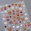 Pegatinas para Uñas de Atmósfera Navideña Color Crema Vintage Ts-3865 Infantil Dopamina Dibujos Animados Serie Navideña