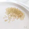 Anillo Oval Pequeño Dorado Cubierto de Titanio Acero Dorado 14K Conserva el Color Anillo de Conexión para Pulsera DIY Cadena de Joyería