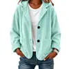 Chaqueta de pana casual de moda con capucha y bolsillo para mujer, desarrollo propio de Annuo, ropa europea y americana 2026, estación independiente de Amazon