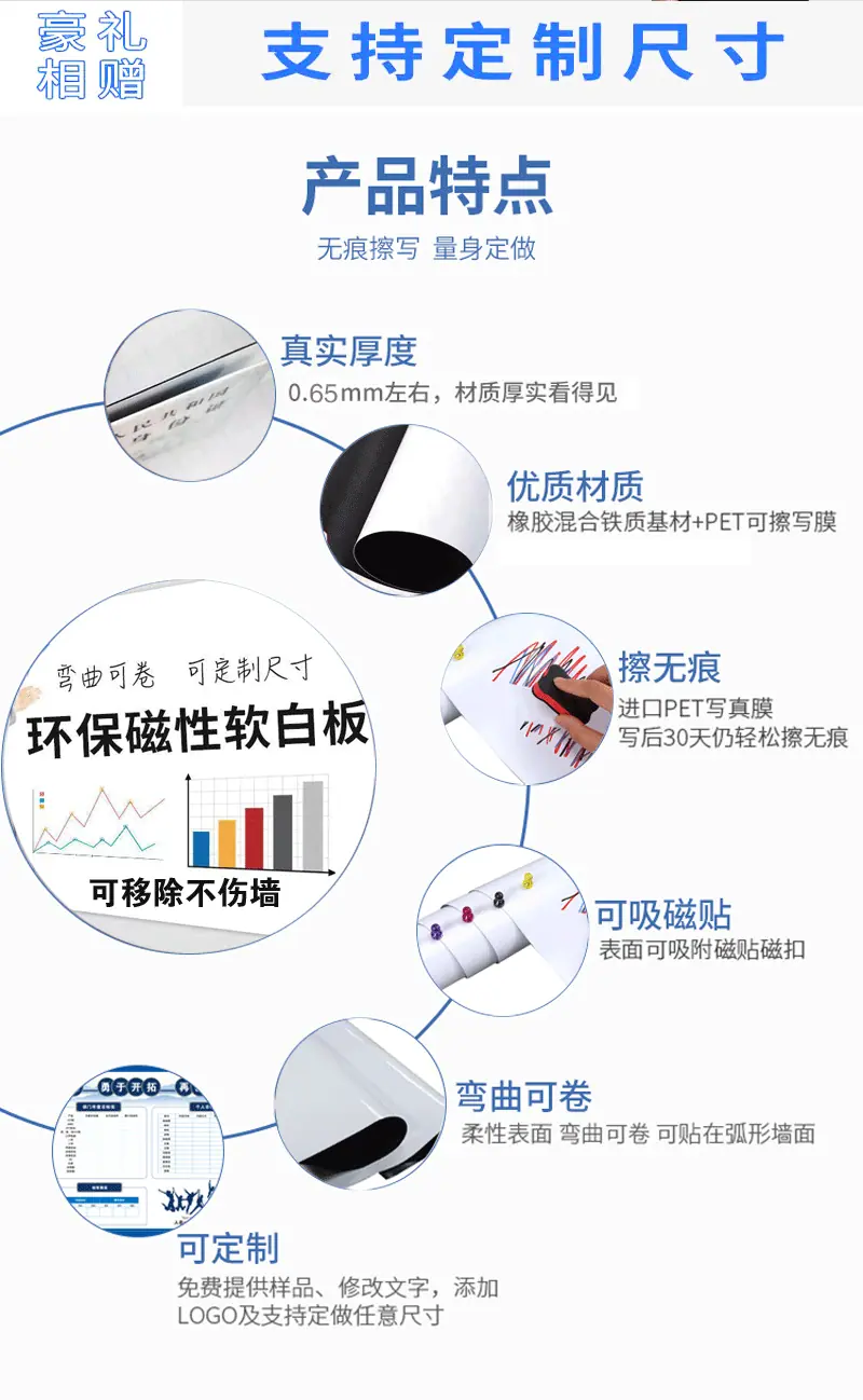 磁性软白板