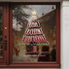 Decoraciones de Ambiente de Árbol de Navidad de Graffiti Pegatinas de Ventana Estáticas para Decoración de Escena Festiva de Restaurante Pegatinas para Puerta de Vidrio y Ventana