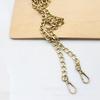 Cadena para Bolso 8mm de Ancho Dorada Cadena para Correa de Bolso Accesorios de Herrajes para Equipaje 2.0Nk Cadena Plana de Hierro con Hebilla de Placa de Tres Puntos Transfronterizo