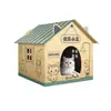 Caixa de Papel Personalizada Ninho para Gatos, Popular na Europa, Vila para Gatos, Caixa de Papel Integrada Ninho para Gatos, Ninho Arranhador para Gatos, Semi-Fechado