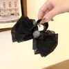 Presilha de Cabelo de Rede com Laço Super Fada Novo Estilo Versátil Grampo para Parte de Trás da Cabeça Grampo de Cabelo Presilha de Tubarão Acessórios de Cabelo