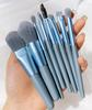 8 Mini Brochas de Maquillaje Portátiles Color Morandi Set de Brochas de Maquillaje de Cerdas Suaves para Principiantes Brocha Brocha para Sombra de Ojos Punto Venta al por Mayor
