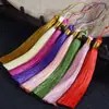 Borla de Seda de Hielo de Poliéster de 12 cm con Hilo Dorado DIY Hecho a Mano Colgante de Borla Hanfu Qipao