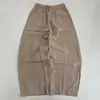 Recomendado para Coleção Pessoal: Calça Balloon Estilo Preguiçoso para Mulheres, Cintura Elástica com Cordão, Modelagem Solta, Emagrecedora, Nova Calça Casual Versátil Primavera/Verão