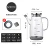 Olla de aceite de vidrio de borosilicato alto, retorno automático de aceite, botella para salsa de soja, vinagre, condimentos, olla de aceite de gran capacidad para cocina con escala, olla de almacenamiento de aceite