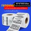 60 * 40 papel térmico removível de três provas 50 * 30 papel sintético PP adesivo removível papel de etiqueta de móveis multi-especificação