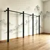 Estante de Exhibición para Vestidos de Boda, Perchero Estilo Chino Xiuhe, Estante de Exhibición Negro de Pie Montado en Pared para Tienda Hanfu