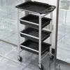 Novo Carrinho de Cabeleireiro Carrinho de Ferramentas para Salão Prateleira de Armazenamento Multifuncional Carrinho com Haste para Cabeleireiro Carrinho para Salão de Barbeiro para Permanente e Coloração Atacado