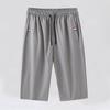 Pantalones cortos deportivos casuales de seda de hielo de verano para hombre, pantalones de cinco puntos, sueltos, finos, cómodos, casuales, pantalones capri de secado rápido 2024