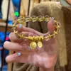 Novo Bracelete de Contas Amarelo do Deus da Riqueza Estilo Chinês, Moderno e de Alta Qualidade, Bracelete de Luxo Leve e Versátil, Presente para Namorada