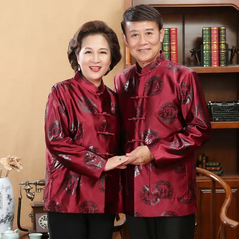 帮手SKU图-生日唐装男中老年爸妈婚礼服风爷爷奶奶过寿秋冬情