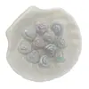 17mm UV Padrão Esculpido Dupla Face Contas Coração de Pêssego Pulseira DIY Feita à Mão Corrente de Celular Acessórios de Joia para Pendurar no Carro Lote para Transmissão ao Vivo