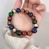 Pulsera de Bolas de Cristal con Ceniza de Incienso, Mismo Estilo que en Xiaohongshu, Pulsera de Bestia Multi-Tesoro con Lámina, Perfecta para Venta al por Mayor en Douyin