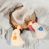 Molde de Silicona de Resina de Ángel Pequeño Estrella Corazón Pegamento DIY Elfo Pequeño Niña Adorno de Yeso Herramienta de Lijado