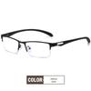 Óculos Anti-Luz Azul para Homens, Óculos Planos de Meio Aro com Lentes de Grau, Óculos de Computador Modernos 1909 Proteção para os Olhos
