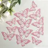 Adesivos de Parede de Borboleta em Papel Perolado Vazado 3D Mais Vendidos da Amazon, Adesivos Criativos para Decoração de Parede de Fundo da Sala de Estar de Casa