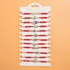 Pulseras Tejidas con Ojo de Diablo de Diamante de Aleación con Goteo de Aceite Explosiones Transfronterizas Traje de 12 Pulseras Simple Europeo y Americano