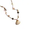 Collar Pulsera de Conchas Marinas para Mujer, Estilo Vacaciones de Primavera y Verano, Cadena para Clavícula Versátil de Gama Alta, Accesorios Estilo Bohemio