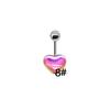 Set Gaby Rosa Mariposa Corazón Diamante Zirconia Shambhala Conejo Doble Anillo para Ombligo Uña para Ombligo Joyería para Perforación