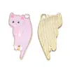 Accesorios de Joyería de Aleación DIY Colgante de Gato Esmaltado Impreso Estilo Japonés de 7 Colores Collar Llavero Venta Caliente Transfronteriza