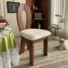 Silla de Madera Maciza Retro Francesa Silla de Comedor Diseñador de Hogar Estilo Medieval Wabi-Sabi Silla Respaldo de Silla Mesa de Comedor de Restaurante Silla Sirena