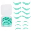 Pala de Silicone Colorida Transparente Nova para Permanente de Cílios, Borda Girassol, Ferramenta Auxiliar para Permanente de Cílios, 7 Pares
