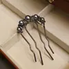 Peine de Peluquería de Alta Gama con Cuatro Dientes, Pasador para Peinados Recogidos, Accesorio Versátil para el Cabello para la Parte Trasera de la Cabeza, Venta Directa