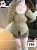 Estilo Coreano Cor Sólida Renda Emenda Tricot de Manga Comprida Outono e Inverno Novo Top Feminino com Aparência Emagrecedora Fábrica de Tricot